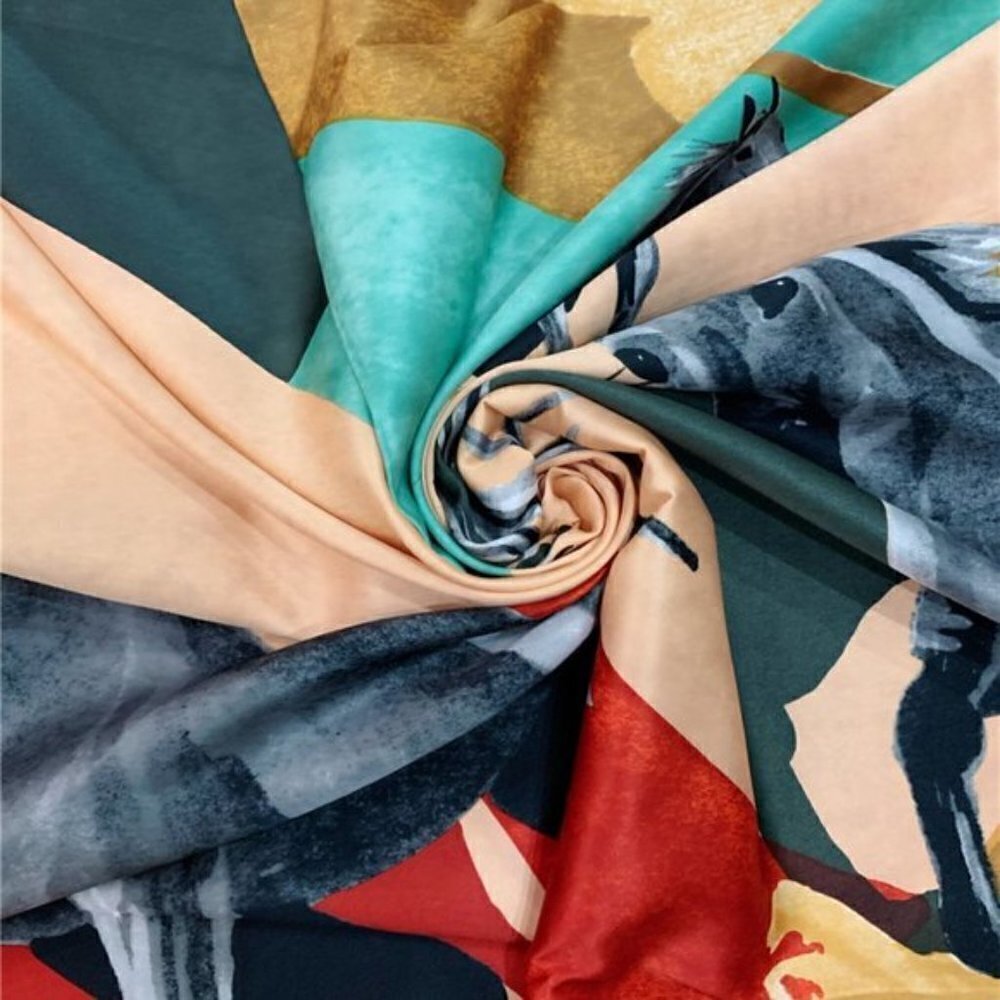 MASSIVE Bimba Y Lola 🐎 Equestrian / Desert Landscape Scarf Anthropologie - Picture 5 of 6
